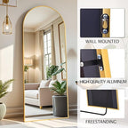 DMWOODFL 58"x18" Arched Full Length Mirror - Image 3