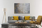 Yihui Arts Canvas Wall Art Hand Painted White Tree Pictures Brown Forest - Image 7