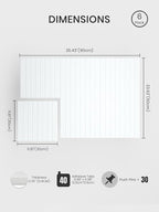 Bumusty Large Cork Board Alternative-36 x 24" Felt Bulletin Board Tiles - Image 2