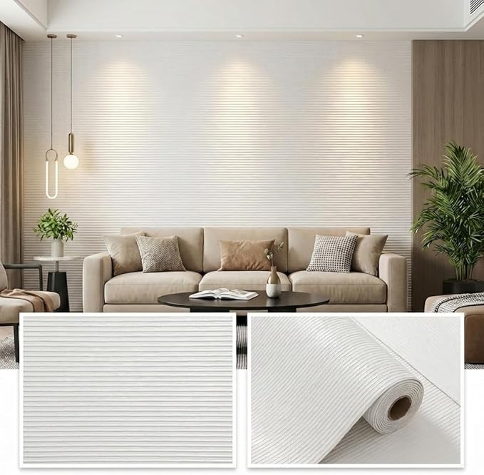 3D Wall Panels Peel and Stick – 15.74" x 236" PVC Faux Texture Wall Covering by Unknown