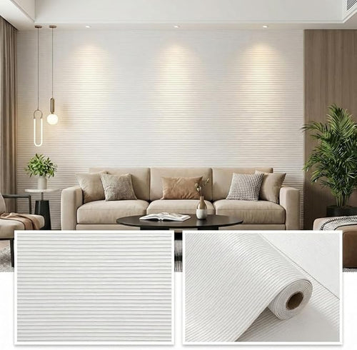 3D Wall Panels Peel and Stick – 15.74" x 236" PVC Faux Texture Wall Covering by Unknown