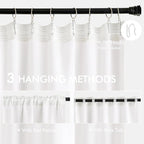 MIULEE Pure White Back Tab Blackout Curtains 84 Inch Length 2 Panels Set - Image 3