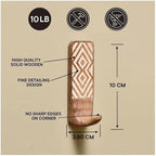 IndianShelf 10 LB- 6 Pieces Decorative Wood Adhesive Wall Hooks–Boho Peel and - Image 7