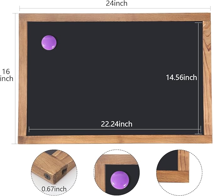 KOOLDE 16" x 24" Magnetic Chalkboard - Image 2