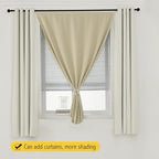 Thermal Blackout Curtains with Self-Adhesive Tape, No Rod No Drill Easy Install - Image 8