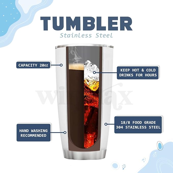 winorax Personalized Sunflower Owl Coffee Tumbler 20oz 30oz Stainless Steel Insulated Travel Mug Birthday Christmas Cup Gifts for Animal Lovers Women Girls