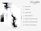 Black White Abstract Wall Art Decor Gray Modern Wall Art Minimalist Canvas - Image 2