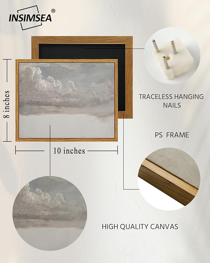 InSimSea Framed Canvas Wall Art Vintage Decor, Home Decor Classical Oil - Image 3