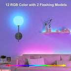 Black Battery Operated Wall Sconces Set of 2, Rechargeable Wireless Wall Lights - Image 2