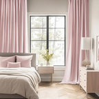 MIULEE Baby Pink Back Tab Blackout Curtains 72 Inch Length 2 Panels Set - Image 2