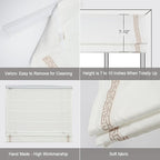 Cordless Roman Shades for Windows, Fabric Insulated Thermal Roman Blinds for - Image 4