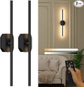 Battery Operated Wall Sconce Set of Two, Wireless Wall Sconces USB Rechargeable by hunhun