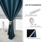 AJAZZ 100% Blackout Stick Curtain Portable Blackout Curtains Adhesive Curtains - Image 2