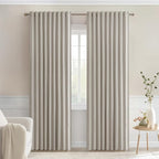 MIULEE Natural Back Tab Blackout Curtains 90 Inches Long 2 Panels Set by MIULEE