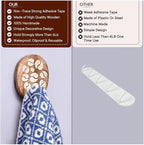 Indian Shelf 6 Lb- 6 Pieces Decorative Wood Adhesive Wall Hooks–Boho Peel and - Image 4