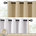 Yakamok 100% Blackout Curtain Panels 72 inches Cold and Light Blocking Drapes - Image 2