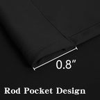IGEMAEVE Blackout Curtains 90 Inch Length 2 Panels Set, Rod Pocket Energy - Image 3