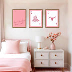 Pink Western Wall Art, How Lucky are We Wall Decor Picture Southwestern Cowgirl - Image 3