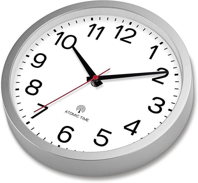 AKCISOT Atomic Silver Wall Clock Analog Clocks Battery Operated Clock - Image 9