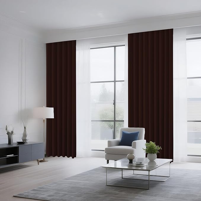 CUCRAF Blackout Curtains 63 inch Length 2 Panels Set, Rod Pocket Room Darkening - Image 8