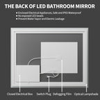 Koonmi 40"x30" LED Mirror for Bathroom, 90CRI Anti-Fog Vanity Mirror - Image 8