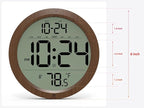 Digital Wall Clock with Date, Indoor Temperature, Battery-Operated Digital Clock - Image 3