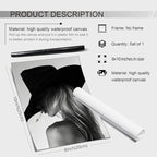 FuSatisYilife Trendy Black And White Wall Art Cool Western Woman Smoking Prints - Image 2