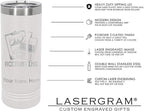 LaserGram 22oz Vacuum Insulated Skinny Tumbler, Low Wing Airplane, Personalized Engraving Included (White)