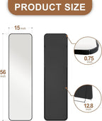 Delma Full Length Mirror, Wall Mounted, Freestanding or Leaning, Rounded - Image 2