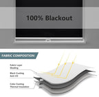 AOSKY Cordless Roller Shades Blackout Blinds - Image 4