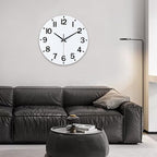 HZDHCLH Wall Clock 10 Inch Silent Non Ticking Wood Battery Operated White - Image 8
