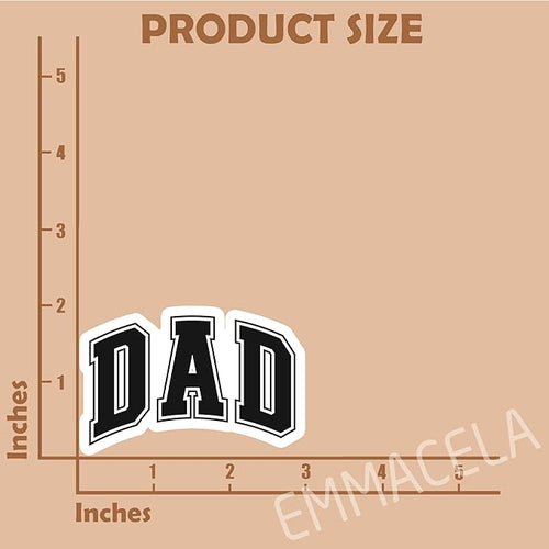 (3PCS) Dad Stickers - Waterproof Vinyl Decals for Laptops, Tumblers, Books, Scrapbooks, Water Bottles, Father's Day Gift for Papa, Grandpa - 3 x 2 Inch