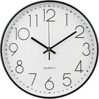Wall Clock 10 Inch Non-Ticking Silent Modern Simple Style Round Decor Clock by BAKBRAND