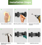 Coat Rack Wall Mounted with 5 Hooks, Heavy Duty Stainless Steel Wall Hooks - Image 8