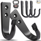 5 Large Size Heavy Duty Wall Hooks, Coat Hooks by WODEGIFT