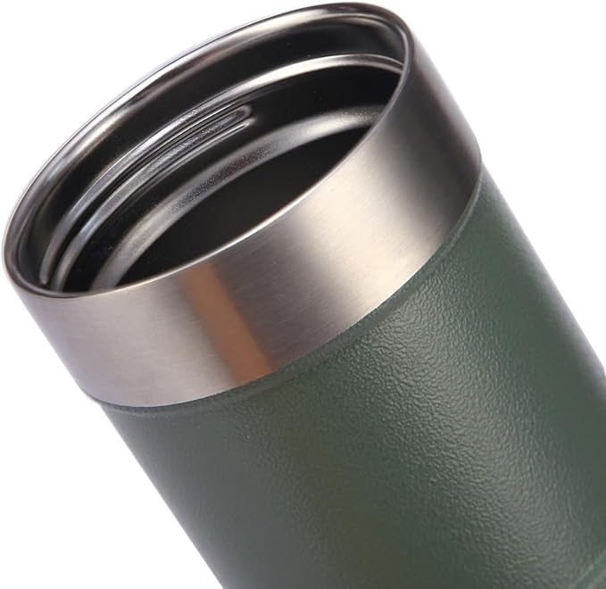 16OZ Trigger Action Travel Mug - 500ml BPA Free Insulated Stainless Steel Coffee Tumbler, Leak-Proof Wide Mouth Design for Commuters, Sports & Outdoor Enthusiasts (Green)