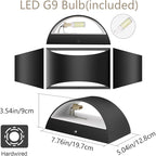 Aipsun Indoor Black Modern LED Wall Sconce Interior Wall Lights Set of 2 - Image 7
