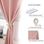 Portable Light Blocking Curtains Self-Stick Design, Removable Adhesive Window - Image 7