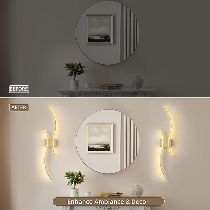 Battery Operated Wall Sconce Set of 2, Dimmable Modern LED Rechargeable Wall - Image 8