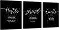 Hustle Quotes Execute Prints, Framed Canvas Wall Art Success Quote, Office Wall by EPHANYART