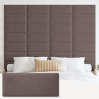 IFNOW Wall Mounted Upholstered Headboard Queen, 3D Peel and Stick Soundproof by IFNOW