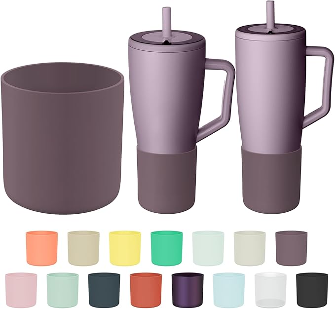 Tall Silicone Boot Compatible with Brumate Era 40 oz 30 oz Tumbler with Handle, Protective Anti-Slip & Anti-Scratches Cover Bumper Accessories