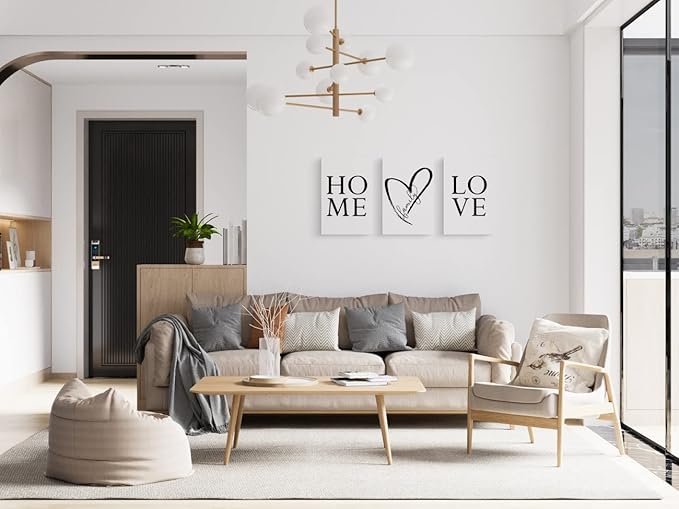 GUBIYU Home Love Wall Art Set of 3 Prints, 20x28 inches, Contemporary - Image 5