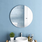 12'' Round Wall Mirror Tiles High Clear Reflecticon Self Adhesive Acrylic - Image 7