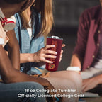 Campus Colors NCAA Stainless Steel Tumbler perfect for Gameday - 18 oz - Double Walled - Keeps Drinks Perfectly Insulated (Tuskegee University - Maroon)