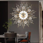 SIN&MI Large Wall Clocks, Silent Sunflower Shape Chic Decorative Wall Clock - Image 6