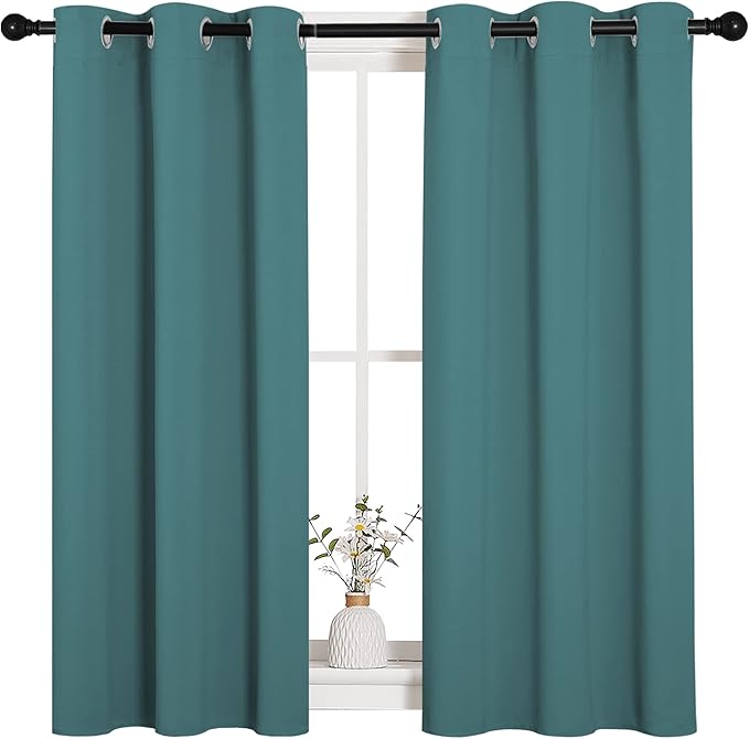 NICETOWN Bedroom Curtain Panels Blackout Draperies, Thermal Insulated Solid - Image 2
