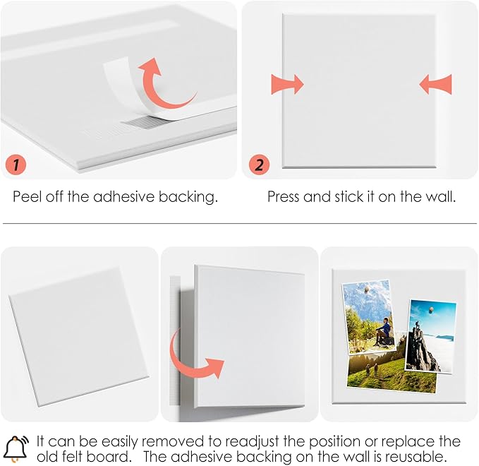 MaxGear Large Cork Board for Wall 48" x 36" White Bulletin Board, 12 Pack Felt - Image 4
