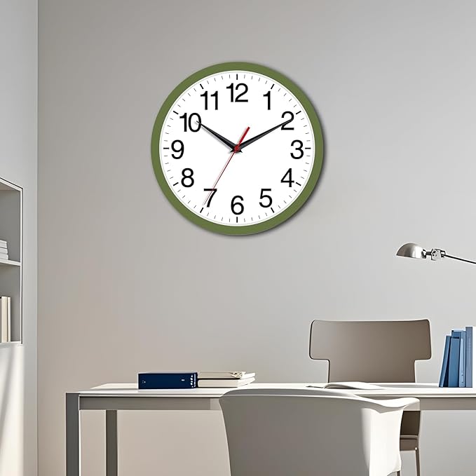 Rohioue Wall Clock Modern 8 Inch Battery Operated Silent Non Ticking Small - Image 5