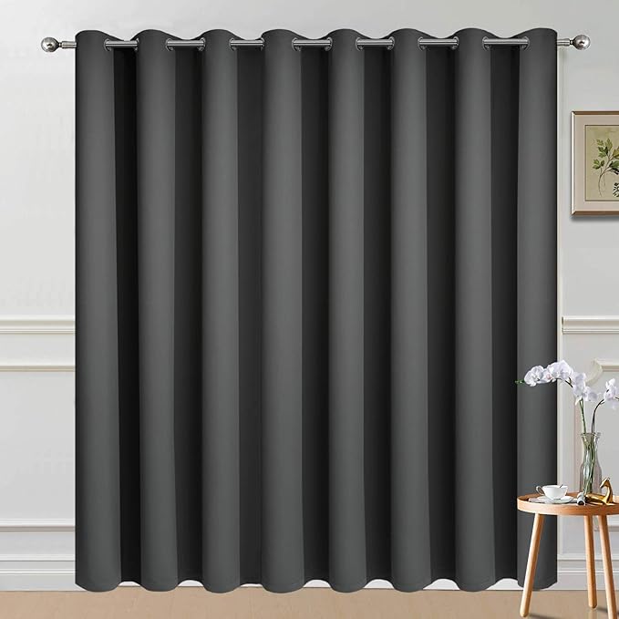 Yakamok Total Blackout Extra Wide Patio Sliding Door Curtains, Grommet Thermal - Image 2